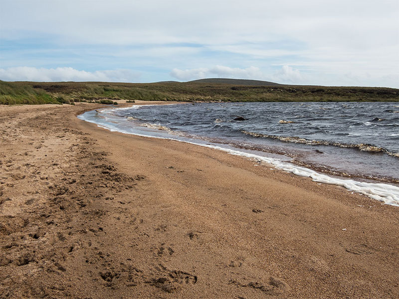 Deer tracks on a remote Lewis loch