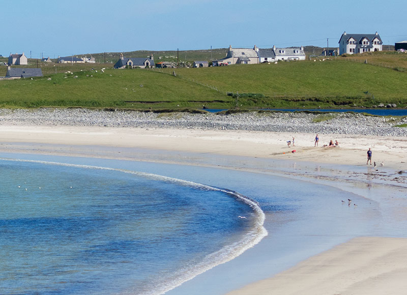 playing on Shawbost beach