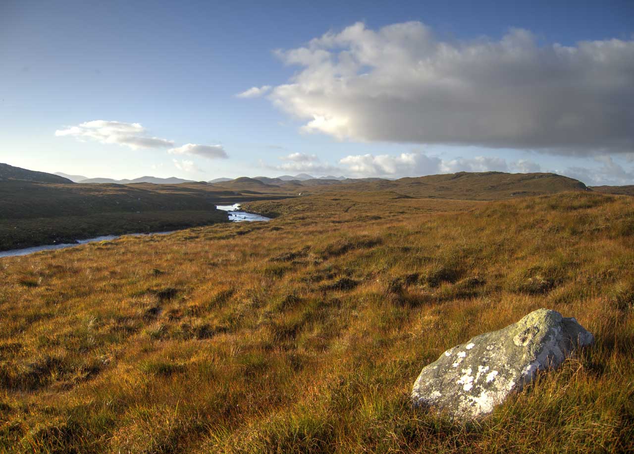 Isle of Lewis salmon river on an October morning